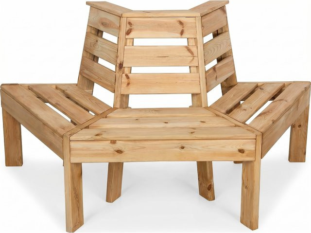 Prestige Home Living Eckbank für den Garten aus Tannenholz, braun, B/T/H: 167 x 74 x 75 cm - Bild 1