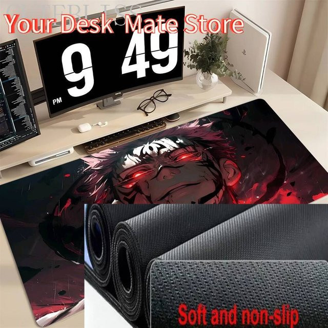 Jujutsu Kaisen Ryomen Sukuna Gaming Mauspad XXL, Schreibtischunterlage, B/T: 90 x 40 cm, Multicolour - Bild 1