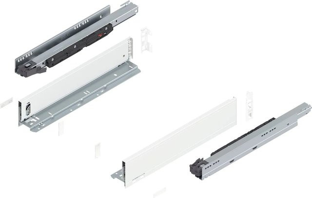 Blum Legrabox Pure Set Schubladenauszug Tip-On Vollauszug Seidenweiß 1 Paar Tiefe: 450 mm - Bild 1