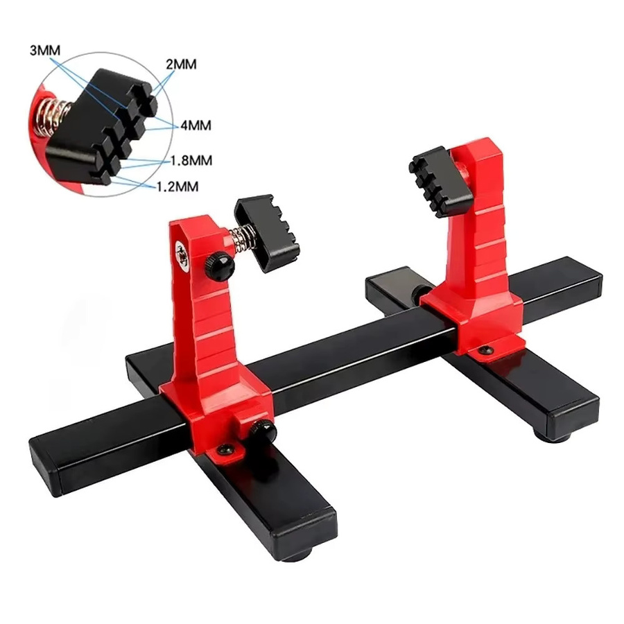 TULX Verstellbarer PCB-Halter mit 360 Grad Rotation für Motherboard und Leiterplatten in Rot - Bild 1