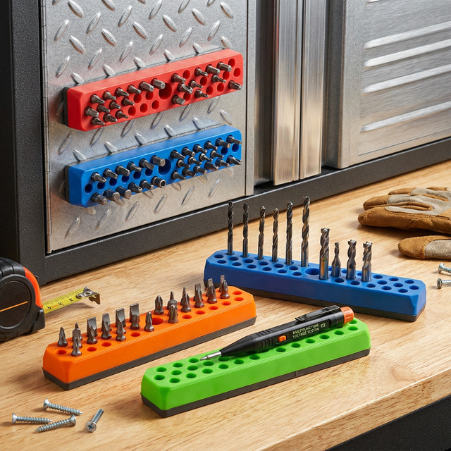 Magnetische Aufbewahrungsbox für 43 Bits mit Sechskantkopf in Rot, passend für 1/4-Zoll-Schraubendreherköpfe - Bild 1