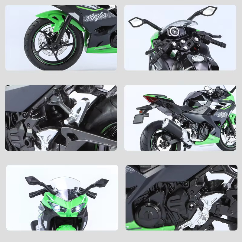 MAKEDA KAWASAKI Ninja 400 Spielzeugmotorrad Miniatur-Druckguss-Metallmodell 1:12 - Bild 3