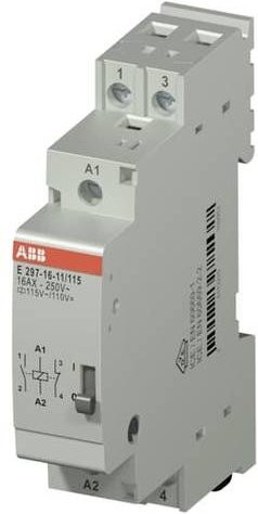 ABB E297-16-11/115 Installationsrelais mit 16A Schaltstrom, 1 Schließer und 1 Öffner in Weiß - Bild 1