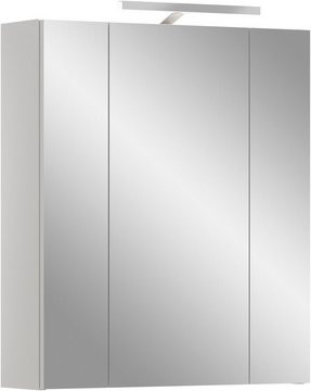 Spiegelschrank xonox.home Linus in Weiß Hochglanz mit LED-Beleuchtung, B/T/H: 60 x 18 x 70 cm - Bild 2