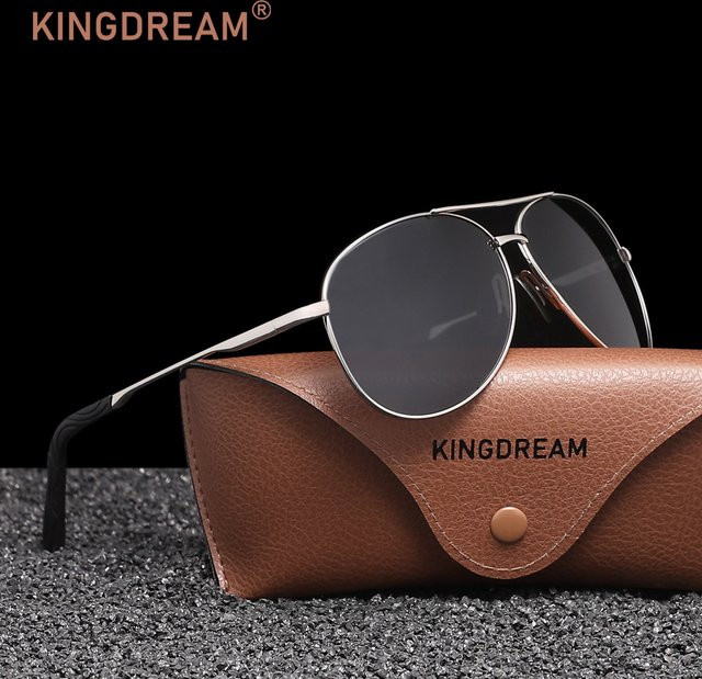 KINGDREAM Sonnenbrille Aviator, Vollrand, Metall, silver, Unisex - Bild 1