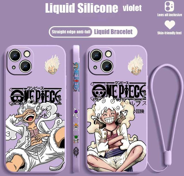 Luffy One Piece Anime Handyhülle aus Silikon für Xiaomi Mi 15 15T 14 14T 13 12 11 und POCO X7 M7 F7 F8 mit Liquid Rope Design - Bild 1