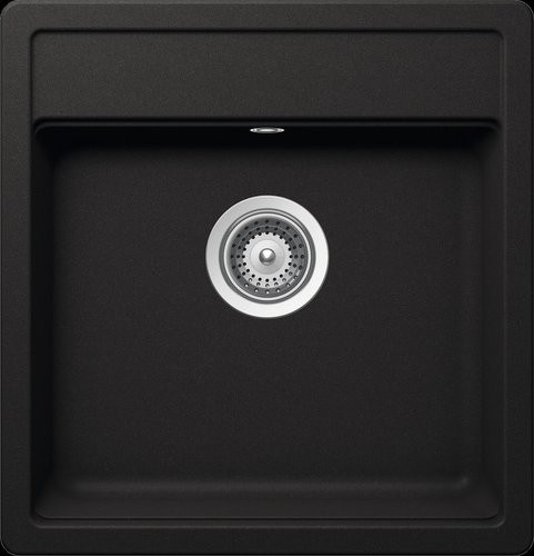 Schock Küchenspüle Nemo N-100S Nero aus Granit-Komposit in Schwarz, B/T/H: 49 x 51 x 15,5 cm - Bild 1