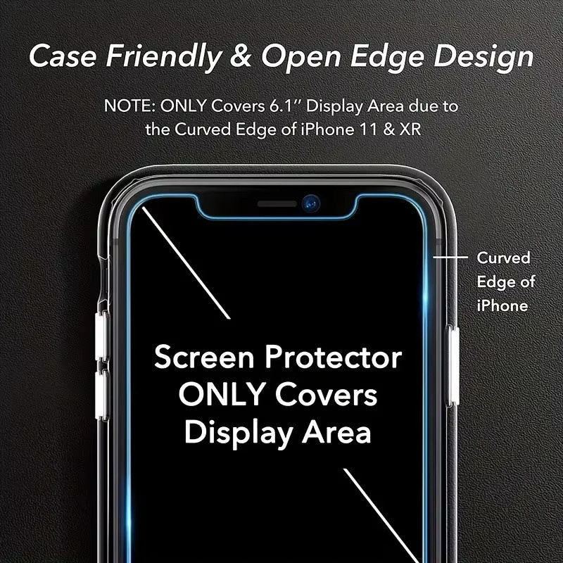 2er-Set Displayschutzfolie aus gehärtetem Glas und 2er-Set Kameraobjektivschutz für Apple iPhone 11 bis iPhone 17 Pro Max, transparent - Bild 3