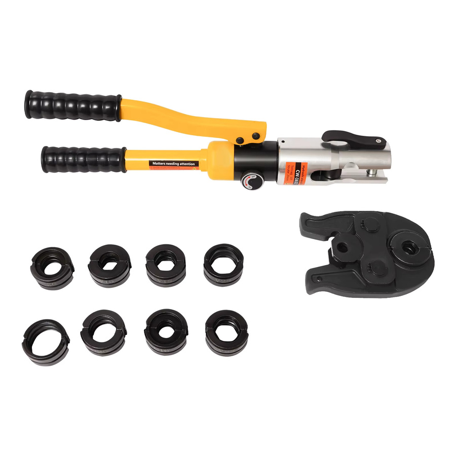 Bymaocar Hydraulische Rohrzange und Rohrcrimper Set für Kupferrohre U16/20/25/32 und V12/15/18/22/28 - Bild 2
