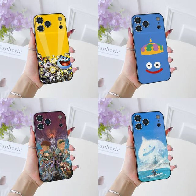 D-Dragon Quest Slime Handyhülle aus weichem Silikon für iPhone 11 bis iPhone 17 Pro Max Plus Air Mini in Schwarz - Bild 1