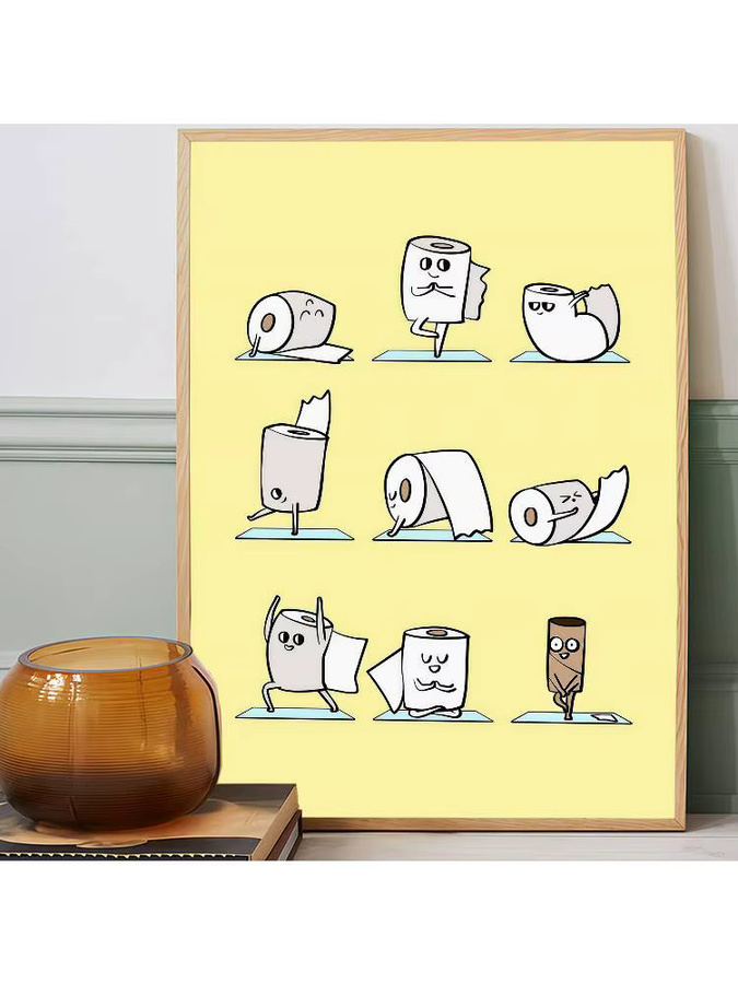 Minimalistischer Wandaufkleber mit lustigem Yoga-Zitat als dekoratives Klebeposter für Wohnzimmer und Bar von Moetch - Bild 3