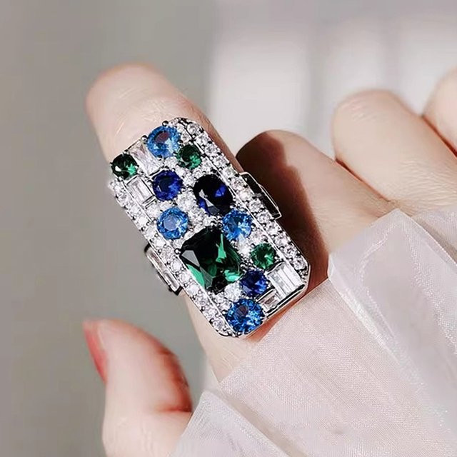 Huitan Ringe, Silber, Zirkonia, Damen - Bild 1