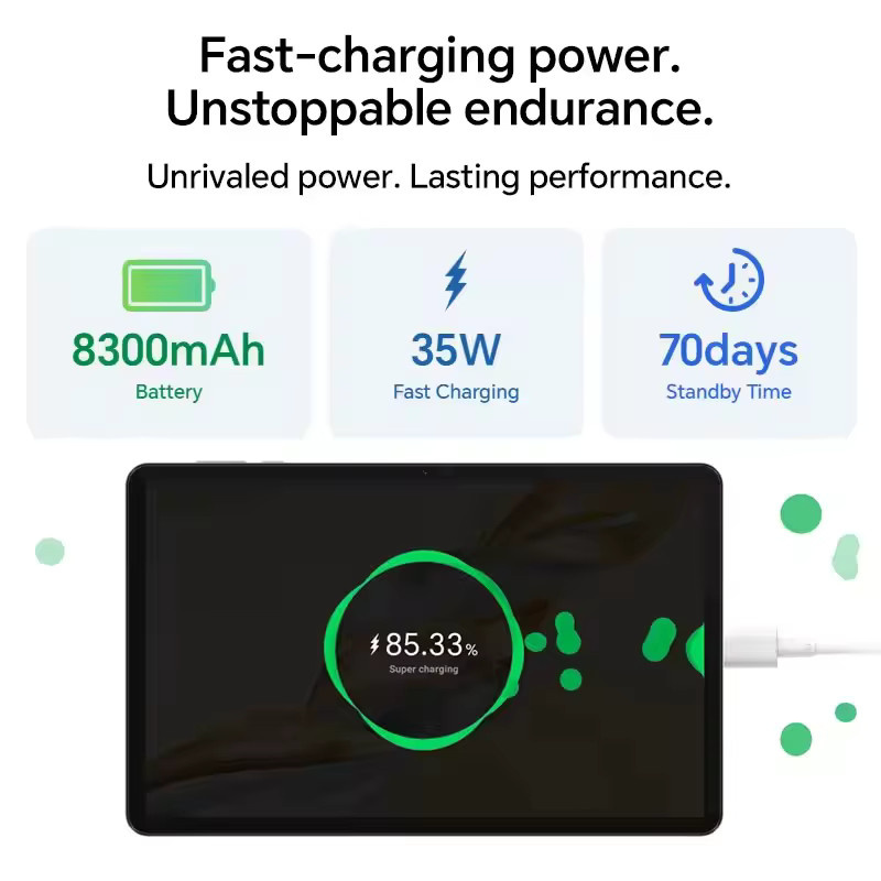 HONOR Pad X9a Tablet mit Qualcomm Snapdragon 685, 11,5 Zoll 120Hz 2,5K Fullview Display, WIFI, 8300mAh Akku, Grau, Globale Version - Bild 3