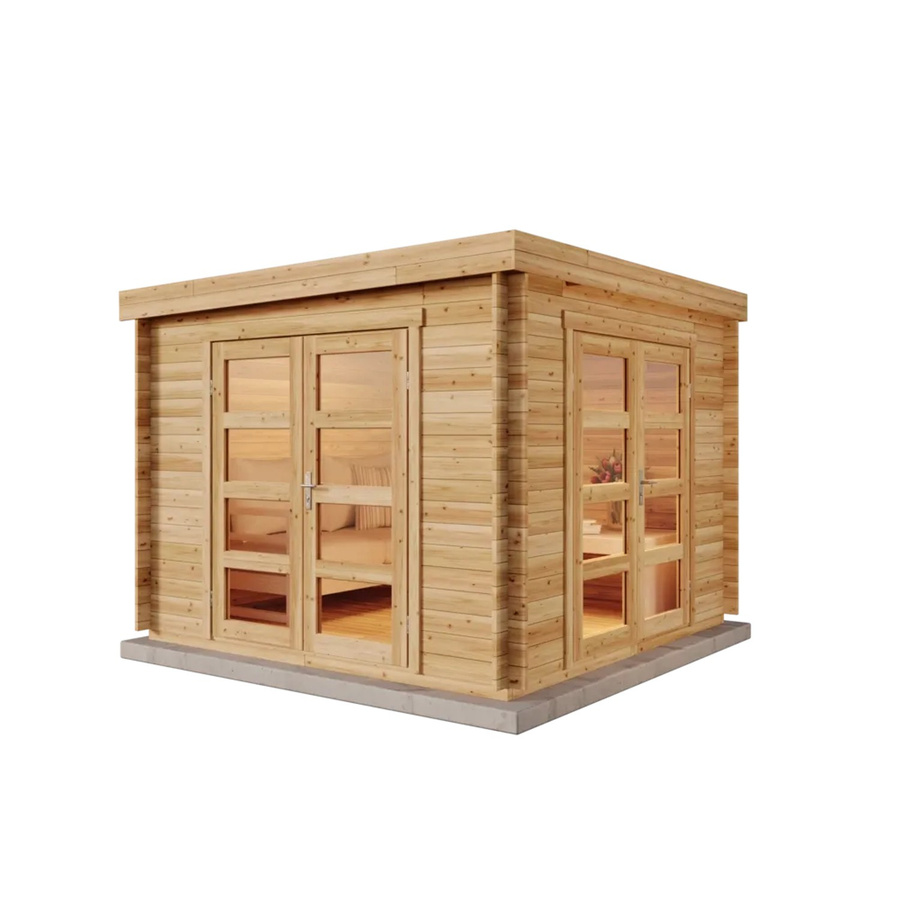 Alpholz Gartenhaus Set Paloma Beach Naturbelassen mit Dacheindeckung und Fußboden B/T: 304 x 304 cm - Bild 2