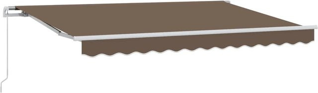 vidaXL Ausziehbare Markise Taupe aus Polyester und Aluminium, B: 400 cm, T: 300 cm - Bild 1