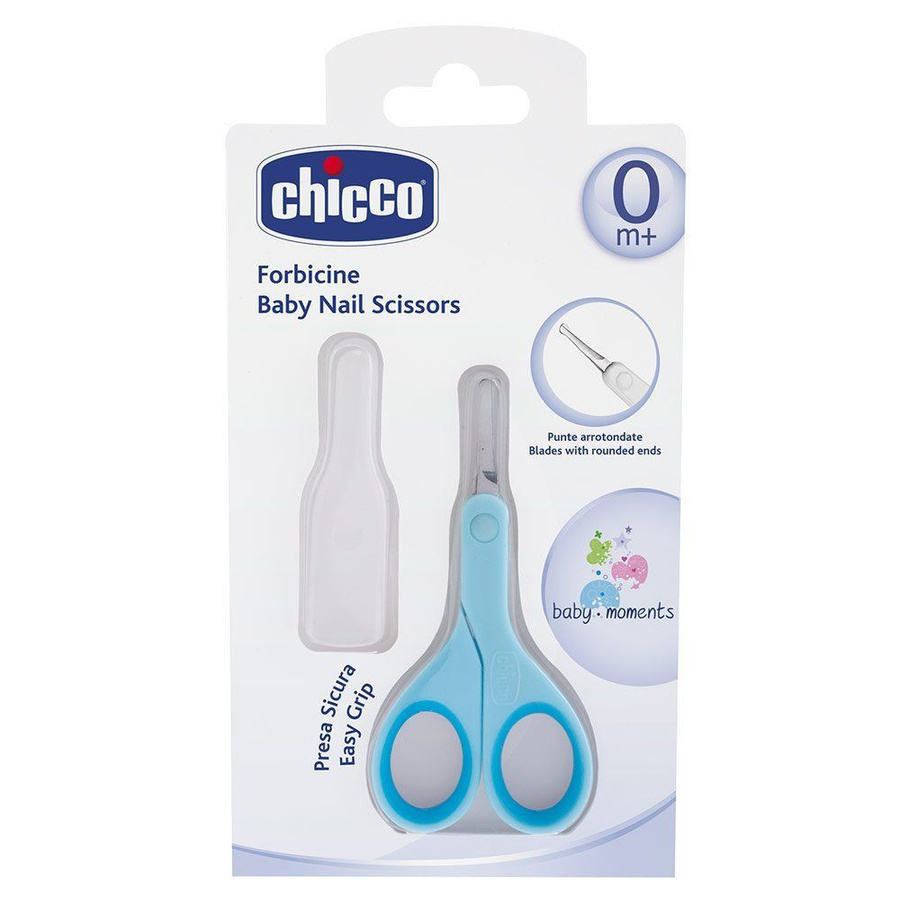 Chicco Nagelschere mit Schutzkappe, Blau, Edelstahl - Bild 1