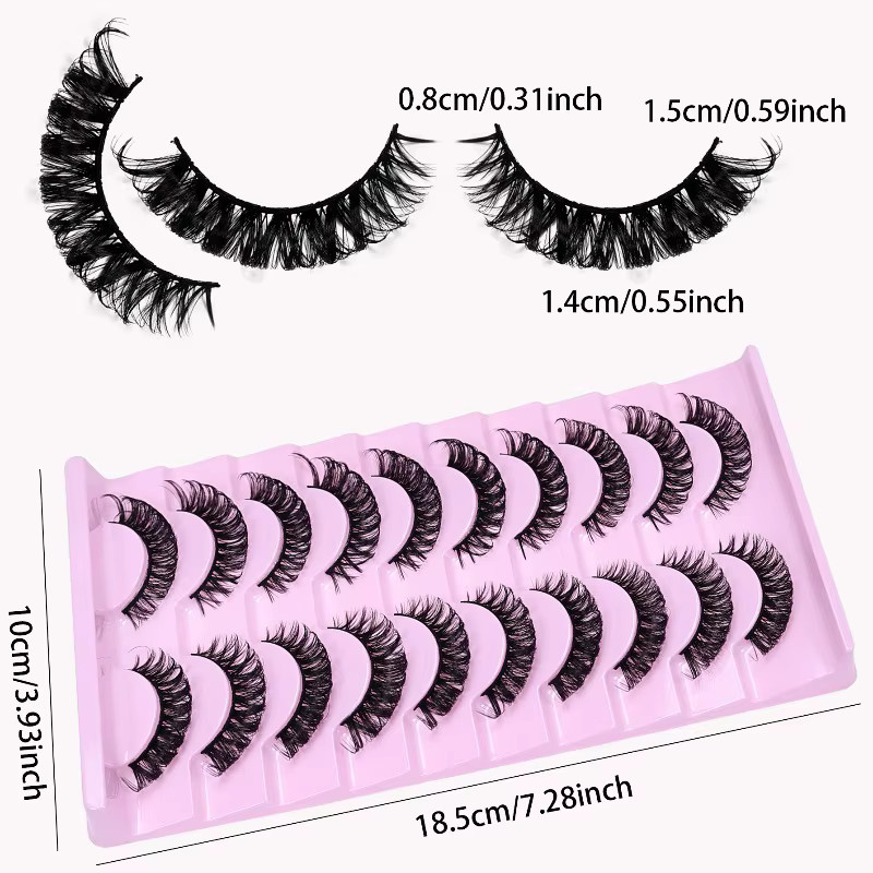 JIEFUXIN DD Curl Wimpern, 10 Paar, Natürlicher Look - Bild 4