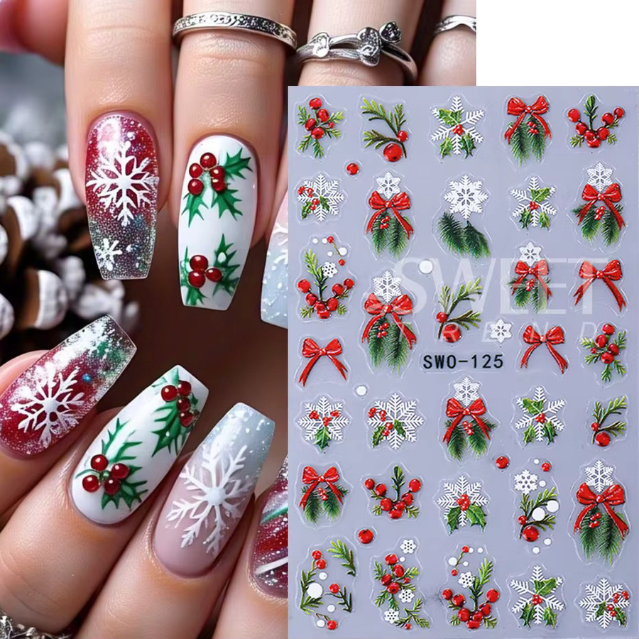 SWEET TREND Nagelaufkleber Weihnachten, 2 Stück - Bild 2