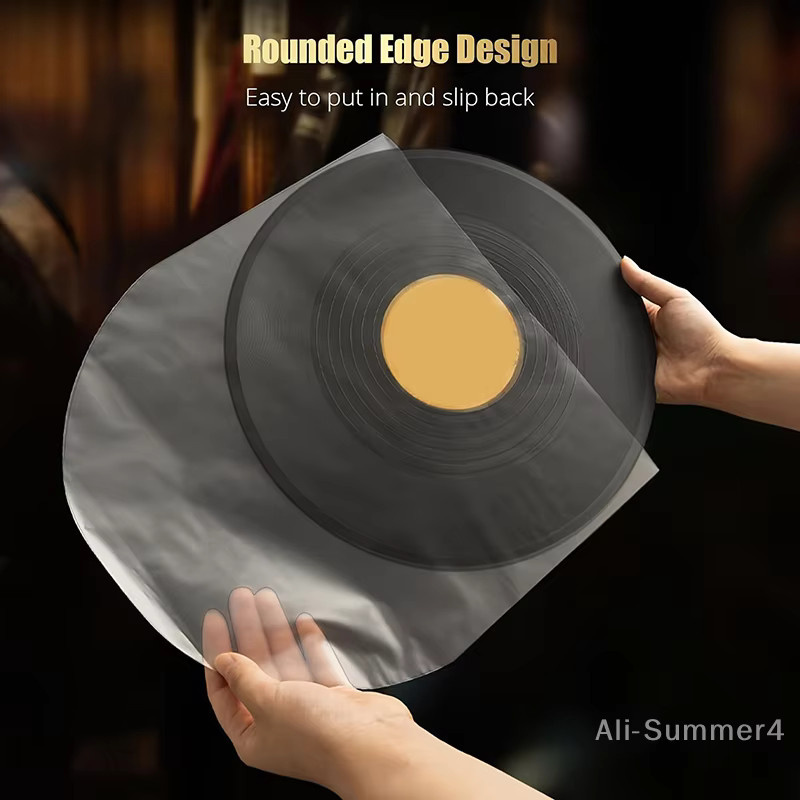 50 Stück antistatische Vinyl-Schallplatten-Schutzfolien aus Kunststoff, transparente LP-Innenhüllen für 7, 10 und 12 Zoll Schallplatten - Bild 4
