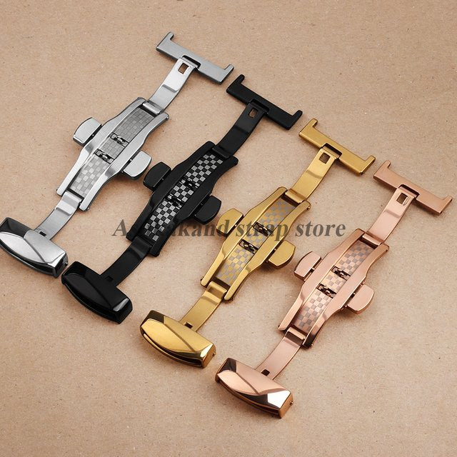 Uhrenarmband Edelstahl, Schmetterlingsschließe, Silber - Bild 1