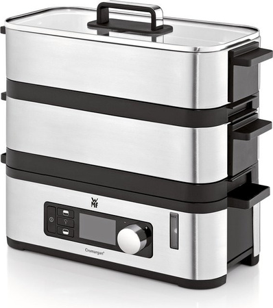 WMF Vitalis E Dampfgarer mit Glasdeckel in Silber