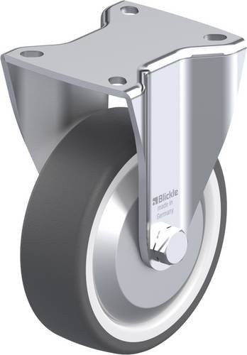 Blickle Bockrolle BH-POTH 125K-1-FA in Grau-Weiß mit Stahlgestell und 125 mm Rad-Durchmesser für eine Tragfähigkeit von max. 350 kg - Bild 1