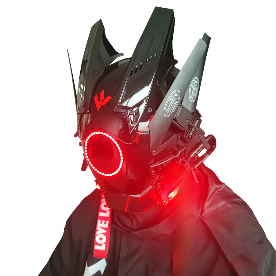 JAUPTO Punk-Maske Helm futuristische Punk-Techwear Weiss - Bild 2