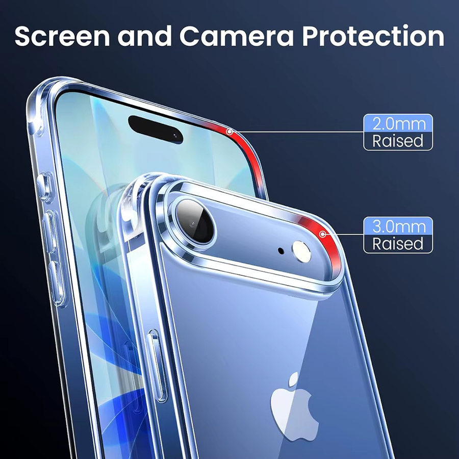 NYFundas Stoßfeste Handyhülle mit Anti-Gelb-Schutz, transparent, passend für iPhone 15, iPhone 16 Plus und iPhone Air - Bild 3