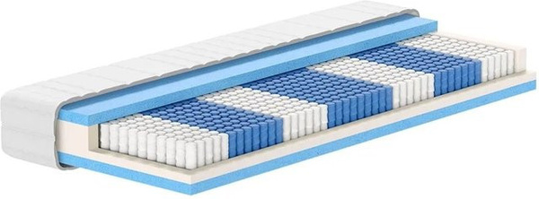 AM Qualitätsmatratzen Premium Taschenfederkernmatratze in Weiß, H5, B: 90 cm, L: 200 cm, H: 24 cm