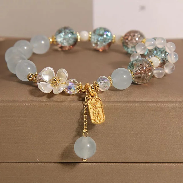 KHWPS Armband, Chalcedon Popcorn Kristall, Perle, Damen - Bild 1