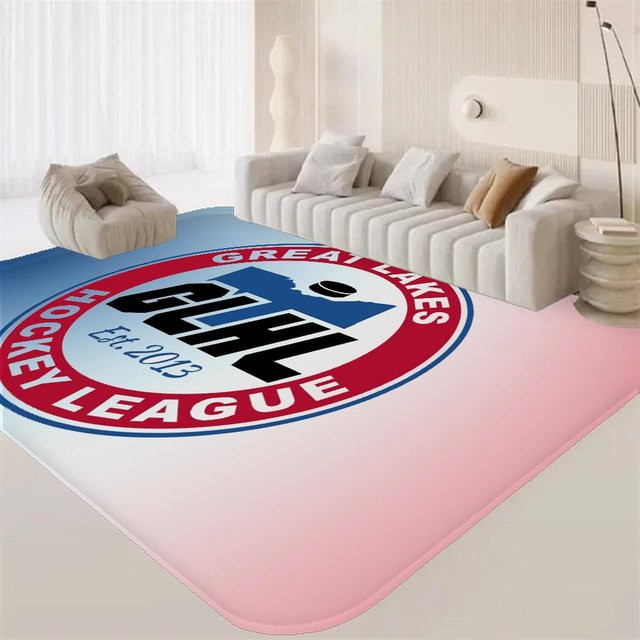 Rutschfeste Eishockey Fußmatte von JGJG, bedruckter Teppich für Wohnzimmer und Flur, Mehrfarbig, B/H: 60 x 40 cm - Bild 1
