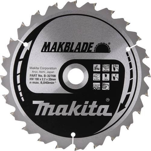 Makita MAKBLADE Kreissägeblatt B-32708 für Metall, Farbe: Silber, Durchmesser: 190 mm - Bild 1