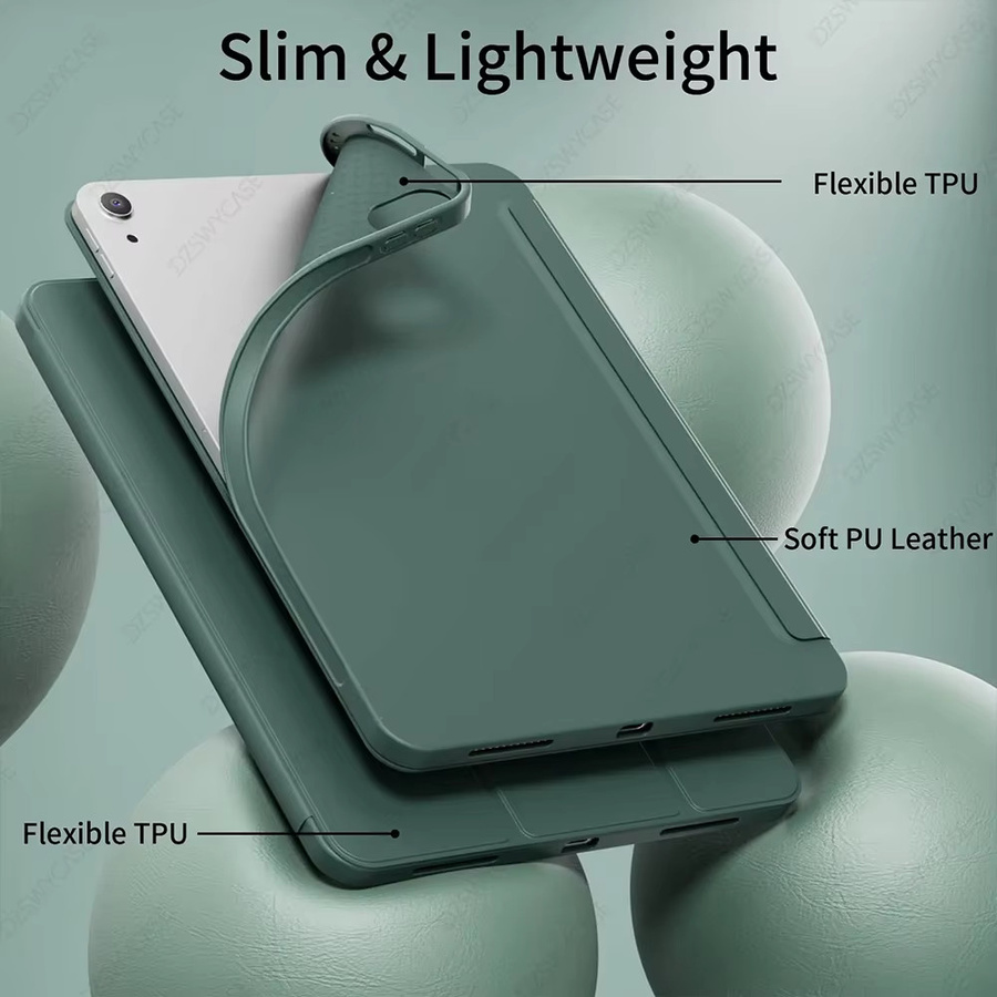 Silikonhülle für Apple iPad in Pink oder Green, kompatibel mit iPad Pro 11, iPad Air 10.9 und iPad 10. Generation - Bild 4