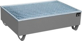 Bauer Südlohn Auffangwanne AW-2/PE mit Gitterrost aus Kunststoff, grau, B/T/H: 121,5 x 81,5 x 36,5 cm - Bild 1