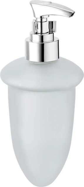 Ersatz-Seifenspender Floresa von OBI Deco-Line aus Glas in Weiß mit Pumpe, B/T/H: 7,2 x 7,2 x 16,5 cm - Bild 1
