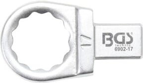BGS Einsteck-Ringschlüssel 6902-17 aus Chrom-Vanadium in Silber, 17 mm mit 9 x 12 mm Aufnahme - Bild 1