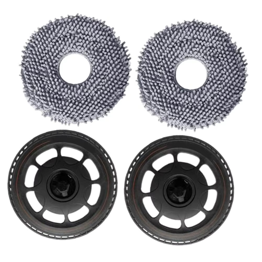 Roborock Ersatz-Mopphalterung und Mikrofaser-Wischpads in Grau für Qrevo S5V Edge Curv S5X Roboter-Staubsauger, Set mit 2 Halterungen und 2 Pads - Bild 5