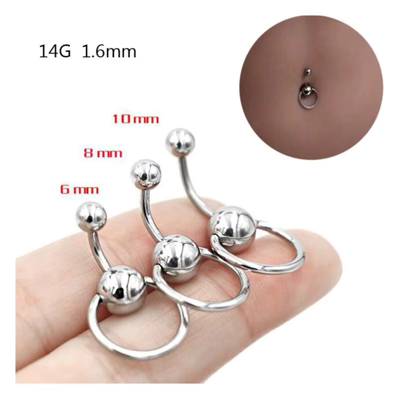 mling Bauchnabelpiercing Edelstahl, Silber, Unisex - Bild 2