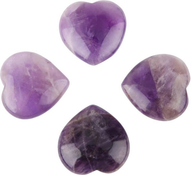 Shoemst Amethyst Naturkristall in Herzform, lila Edelstein für deine Heimdeko - Bild 1