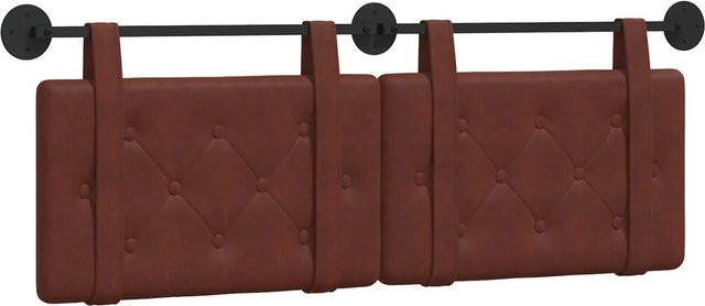 vidaXL Polsterpaneel aus Kunstleder in Glänzend Braun, Wandpaneel für das Schlafzimmer, B/H/T: 150 x 55 x 5 cm - Bild 1