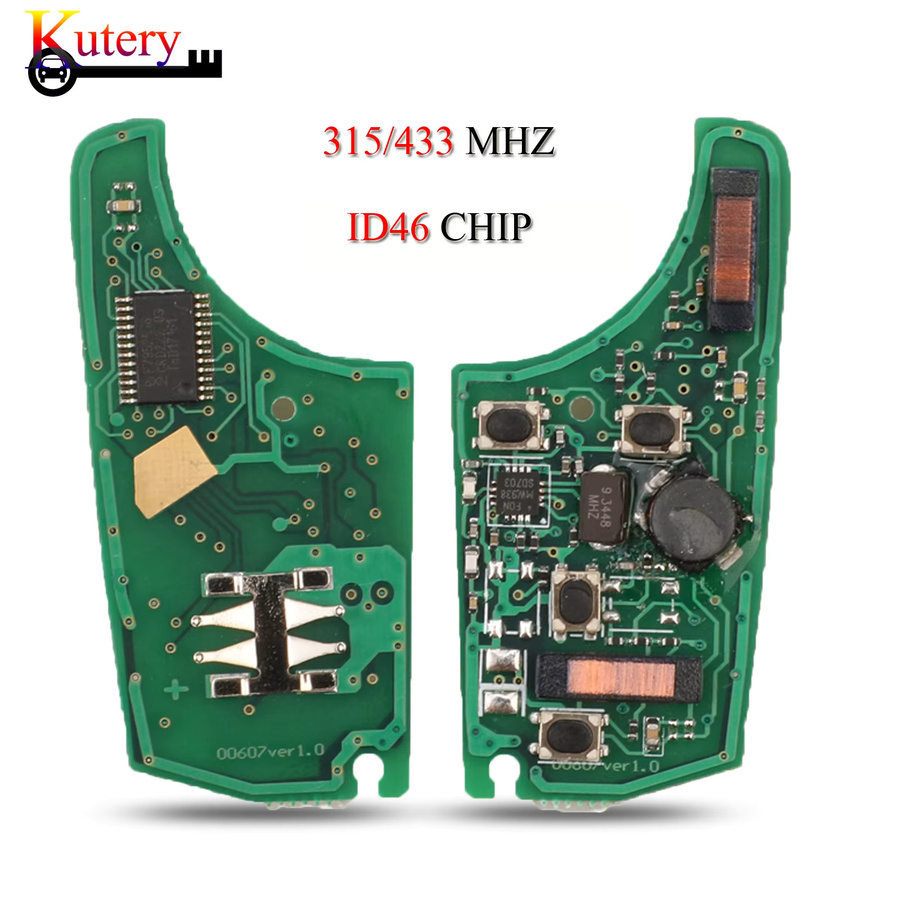 Jingyuqin Klappbare Smart Autoschlüssel Fernbedienung für Chevrolet Cruze Malibu Impala Orlando Regal Opel Buick, 315/433MHz ID46, Schwarz - Bild 5