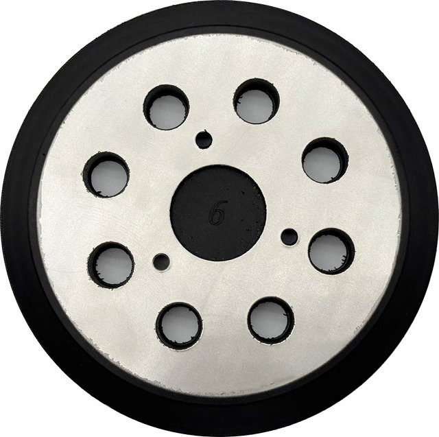 DeWalt Ersatz-Schleifpad mit Klettverschluss für Exzenterschleifer, 8-Loch, Farbe: Silber, Durchmesser: 12,5 cm - Bild 1