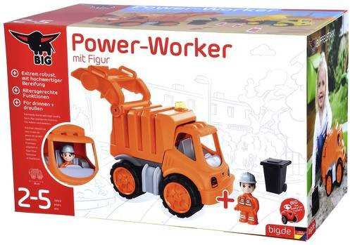 BIG Power Worker Midi Müllwagen in Blau für Kinder von 2 bis 5 Jahren - Bild 1
