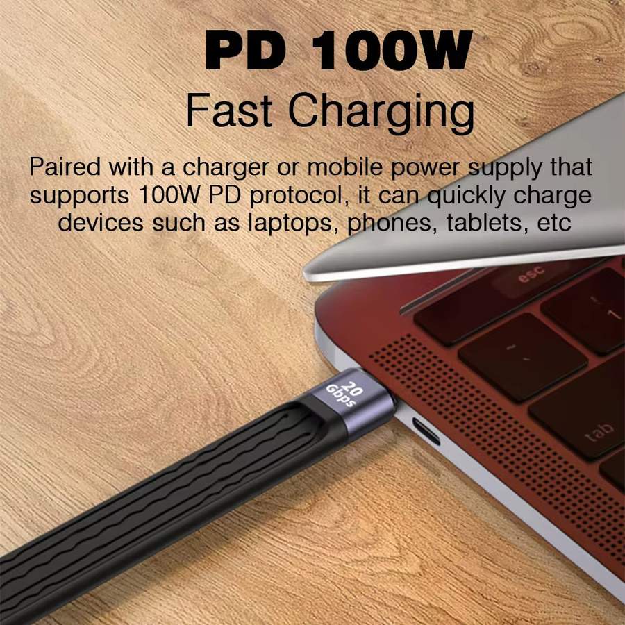 NNBILI USB-A auf USB-C Adapter mit 10Gbps Datenübertragung und PD 100W Ladeleistung, USB4 kompatibler OTG Konverter in Schwarz - Bild 5
