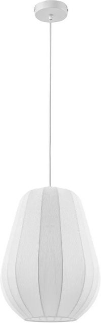 Lindby Pendelleuchte Helin Modern Weiß Textil 1-flammig E27 - Bild 1