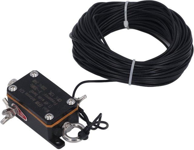 Kurzwellenantenne 1:49 Balun 3–30 MHz Kompakt Standard-Schnittstelle für endgespeiste Halbwellen-Antennen in Schwarz - Bild 1