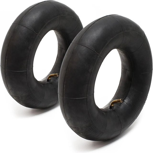 Wiltec 2er Set Standard Schlauch Reifen 3.00/3.50-4 Schwarz für Schubkarren und Sackkarren bis 90kg - Bild 1