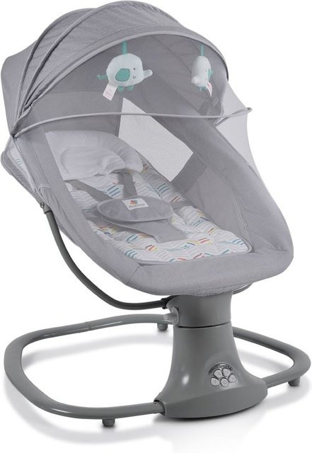Moni Babywippe Axel 3 in 1 mit Schaukelfunktion, Stubenwagen, Fernbedienung und Melodien in Grau - Bild 1