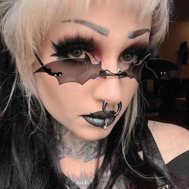 ERIKOLE Sonnenbrille, randlos, Cat-Eye, multicolour, black - Bild 1
