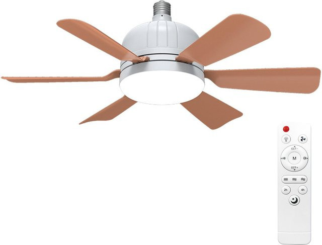 Igeteck Deckenventilator mit einstellbarer Farbtemperatur 3000 K-6500 K in Weiß - Bild 1